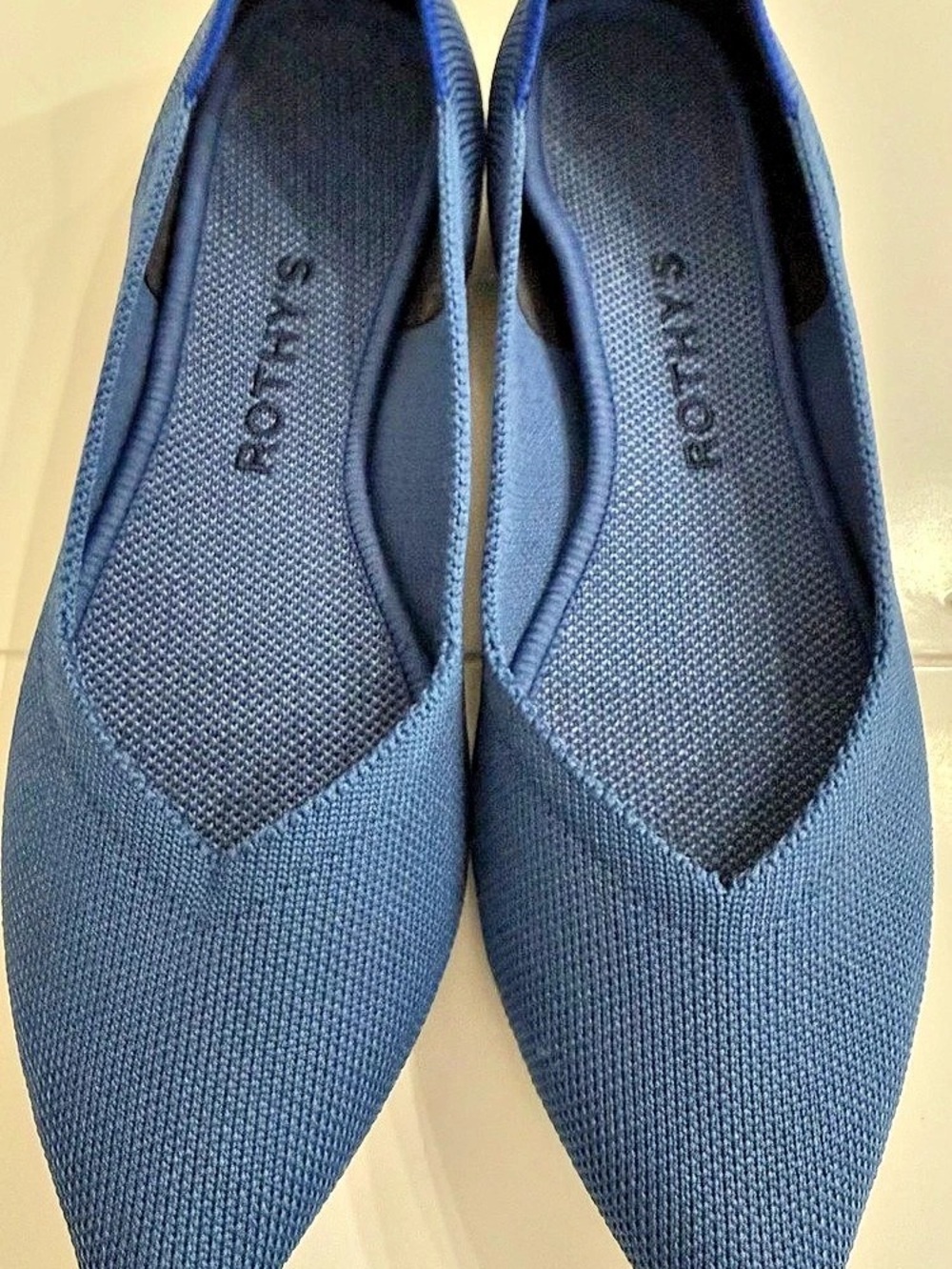 Rothy's The Point Pointed-Toe Flats in Blue Size 7